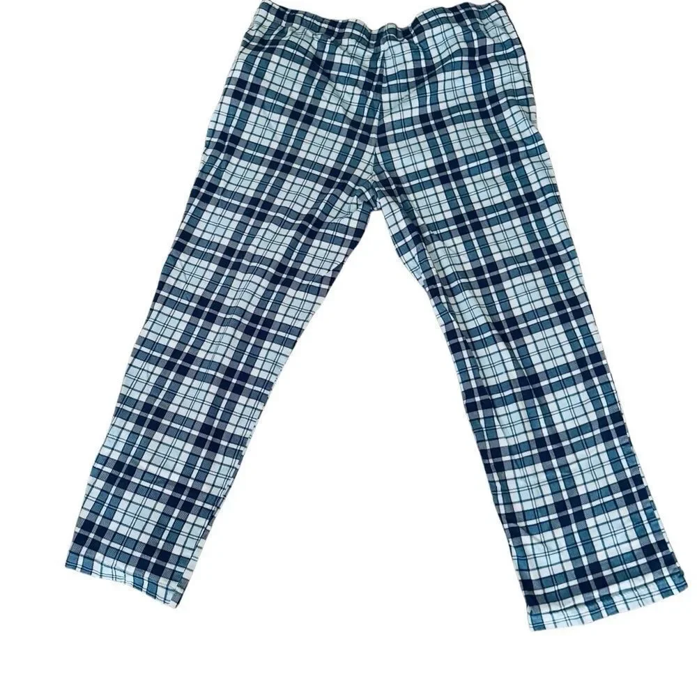 Sonoma Blue Plaid Drawstring Pajama Pant Size Large